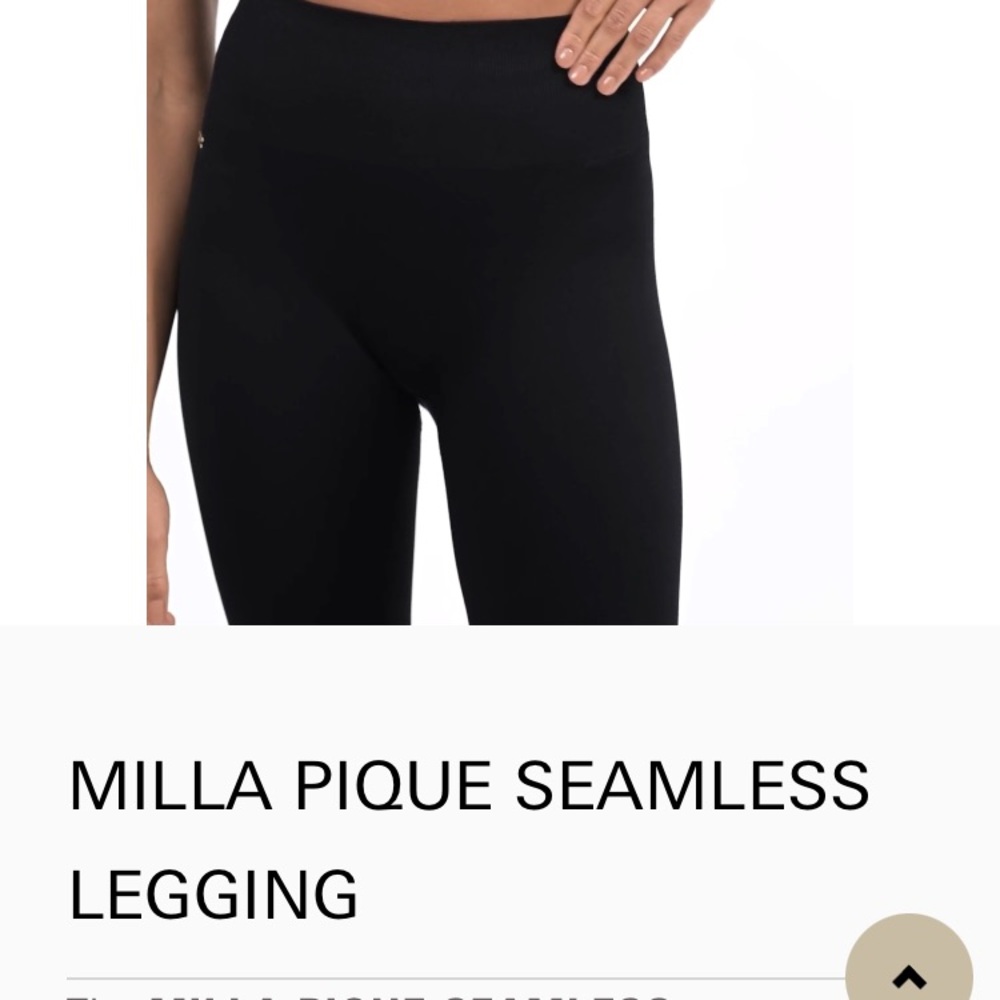 Milla Pique Seamless Black High-Waisted Leggings